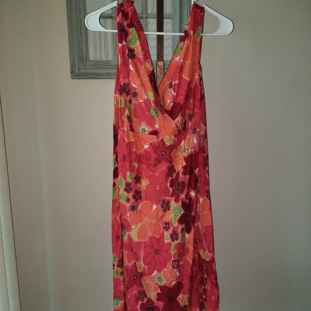 Expressions dress size 16 red/orange/green floral